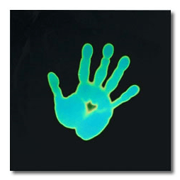 Liquid Crystal display of hand temperature